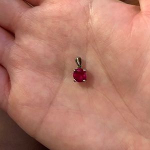 Genuine Ruby Pendant In 925 Sterling Silver